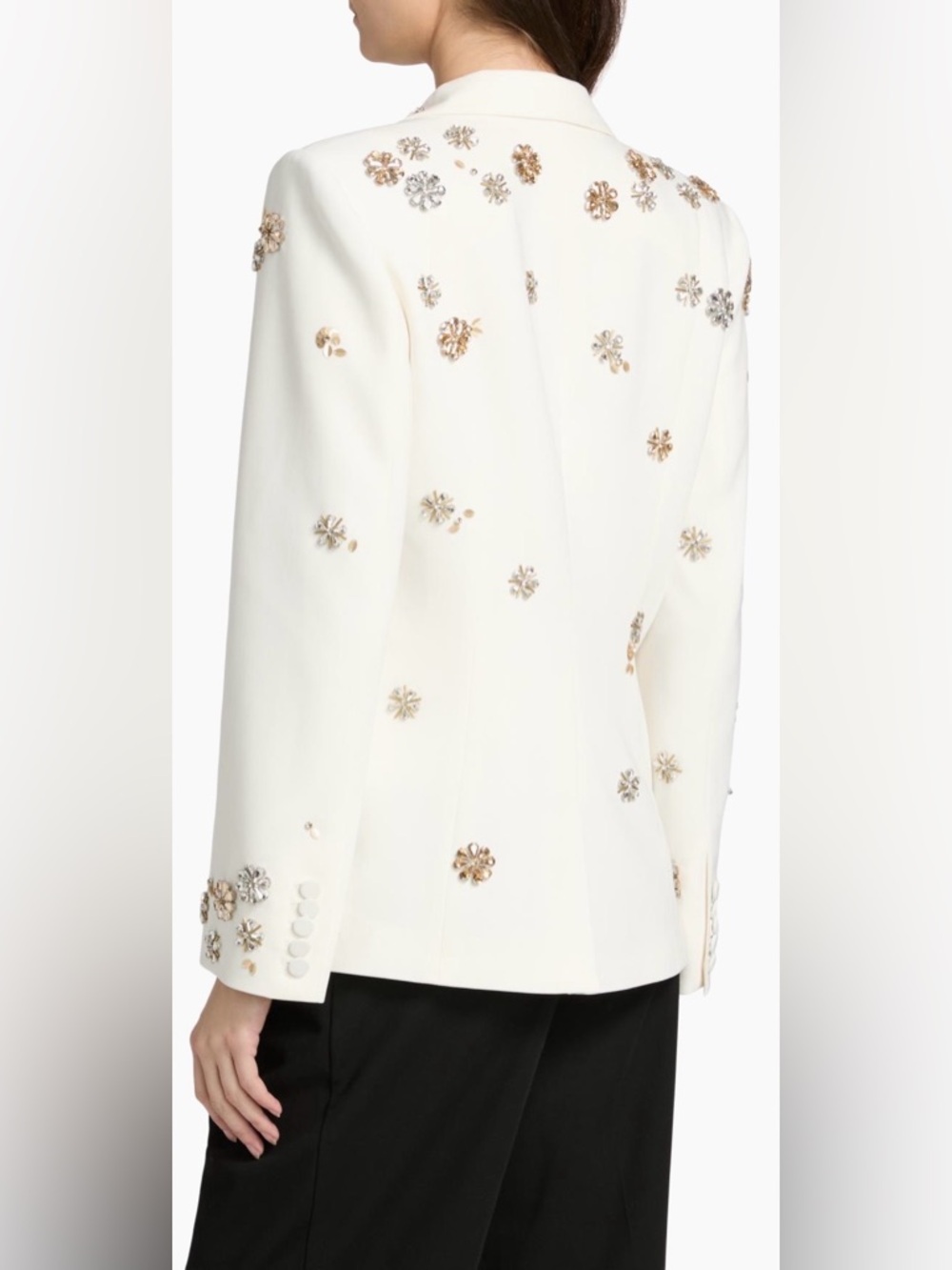 Cinq a Sept Karlie Tumbling Flowers Embellished Blazer - Picture 6 of 12